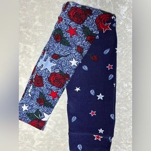 L/XL LuLaRoe Vintage 4th of July leggings